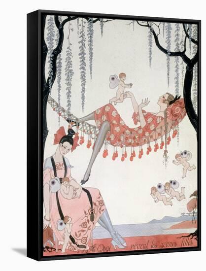 What Do Young Women Dream Of? 1918-Georges Barbier-Framed Stretched Canvas