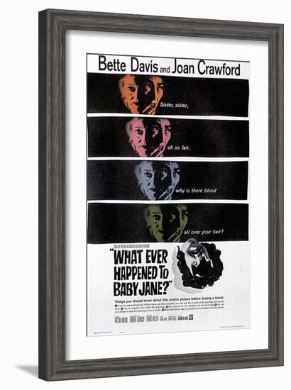 What Ever Happened to Baby Jane?, Bette Davis, Joan Crawford, 1962-null-Framed Art Print