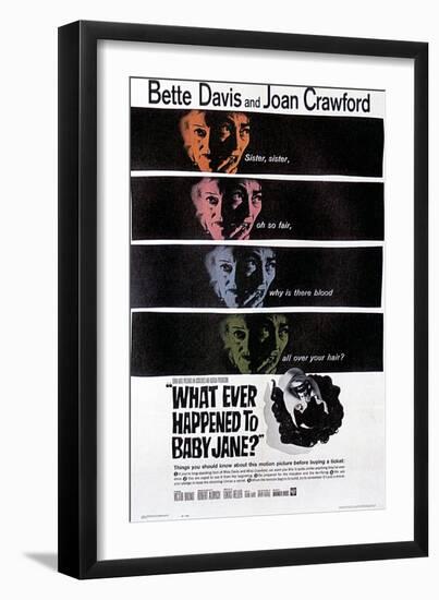 What Ever Happened to Baby Jane?, Bette Davis, Joan Crawford, 1962-null-Framed Art Print