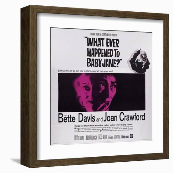 What Ever Happened to Baby Jane?, from Left: Bette Davis, Joan Crawford, 1962-null-Framed Art Print