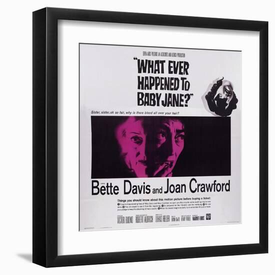 What Ever Happened to Baby Jane?, from Left: Bette Davis, Joan Crawford, 1962-null-Framed Art Print