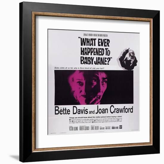 What Ever Happened to Baby Jane?, from Left: Bette Davis, Joan Crawford, 1962-null-Framed Art Print