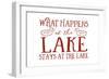 What Happens at the Lake (Ducks)-Lantern Press-Framed Art Print