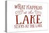 What Happens at the Lake (Ducks)-Lantern Press-Stretched Canvas