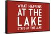 What Happens at the Lake (Red)-Lantern Press-Framed Stretched Canvas