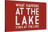 What Happens at the Lake (Red)-Lantern Press-Stretched Canvas