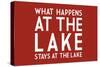 What Happens at the Lake (Red)-Lantern Press-Stretched Canvas