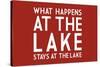 What Happens at the Lake (Red)-Lantern Press-Stretched Canvas