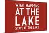 What Happens at the Lake (Red)-Lantern Press-Mounted Art Print