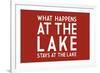 What Happens at the Lake (Red)-Lantern Press-Framed Premium Giclee Print