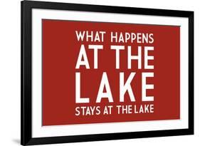 What Happens at the Lake (Red)-Lantern Press-Framed Premium Giclee Print