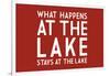 What Happens at the Lake (Red)-Lantern Press-Framed Art Print