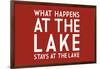 What Happens at the Lake (Red)-Lantern Press-Framed Art Print