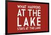 What Happens at the Lake (Red)-Lantern Press-Framed Art Print
