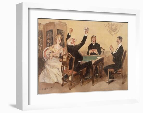 What has the Dealer Declared?-Leonard Raven-Hill-Framed Premium Giclee Print