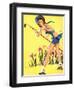 What Hoe! Gardening Pin-Up 1940-Gil Elvgren-Framed Art Print