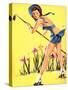 What Hoe! Gardening Pin-Up 1940-Gil Elvgren-Stretched Canvas