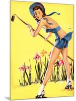 What Hoe! Gardening Pin-Up 1940-Gil Elvgren-Mounted Art Print