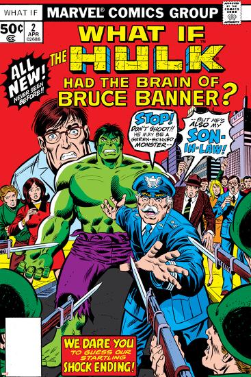 What If? No.2 Cover: Hulk, Thunderbolt Ross, Banner and Bruce-Herb Trimpe-Lamina Framed Poster