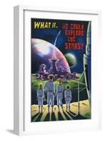 What If We Could Explore the Stars?-Lantern Press-Framed Art Print