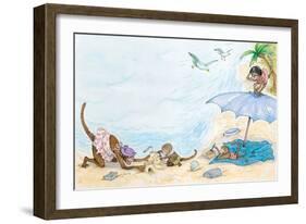 What Is Blue - Turtle-Marsha Winborn-Framed Giclee Print