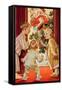 What Is Santa Doing to Mommy?-Joseph Christian Leyendecker-Framed Stretched Canvas