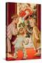 What Is Santa Doing to Mommy?-Joseph Christian Leyendecker-Stretched Canvas
