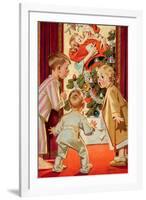 What Is Santa Doing to Mommy?-Joseph Christian Leyendecker-Framed Art Print