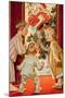 What Is Santa Doing to Mommy?-Joseph Christian Leyendecker-Mounted Art Print