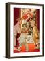 What Is Santa Doing to Mommy?-Joseph Christian Leyendecker-Framed Premium Giclee Print
