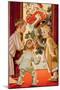 What Is Santa Doing to Mommy?-Joseph Christian Leyendecker-Mounted Premium Giclee Print