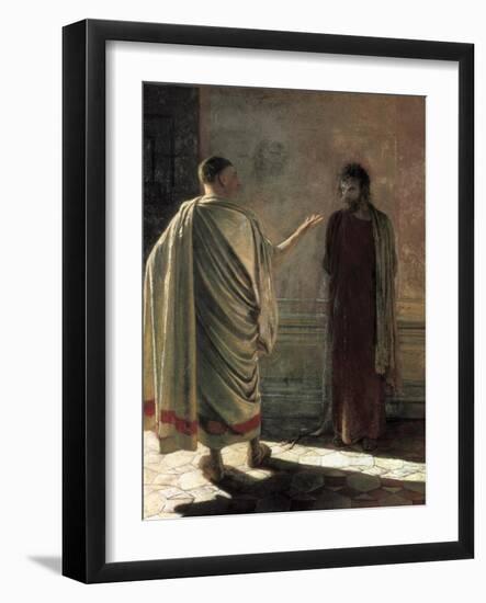 What Is True? 1890-Nikolai Nikolaievich Ge-Framed Art Print