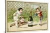 What Luck! a Bottle of Champagne', Promotional Card for the Parisian Department Store 'Au Bon…-null-Stretched Canvas