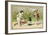 What Luck! a Bottle of Champagne', Promotional Card for the Parisian Department Store 'Au Bon…-null-Framed Giclee Print