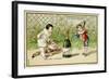 What Luck! a Bottle of Champagne', Promotional Card for the Parisian Department Store 'Au Bon…-null-Framed Giclee Print