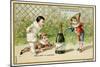 What Luck! a Bottle of Champagne', Promotional Card for the Parisian Department Store 'Au Bon…-null-Mounted Giclee Print