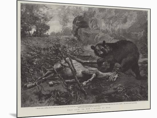 What Luck! Or, How I Killed My Bear-Alfred William Strutt-Mounted Giclee Print