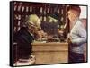 What Makes It Tick? (or The Watchmaker)-Norman Rockwell-Framed Stretched Canvas