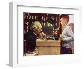 What Makes It Tick? (or The Watchmaker)-Norman Rockwell-Framed Giclee Print