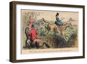 What Matter Did it Make to Him How She Rode, Confound This Ugly Place, 1865-John Leech-Framed Giclee Print