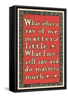 What Others Say of Me-null-Framed Stretched Canvas