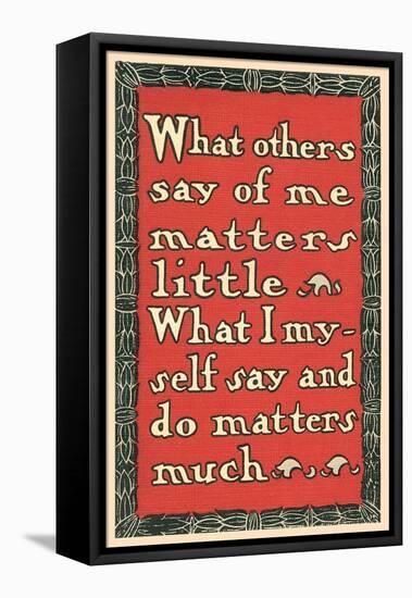 What Others Say of Me-null-Framed Stretched Canvas