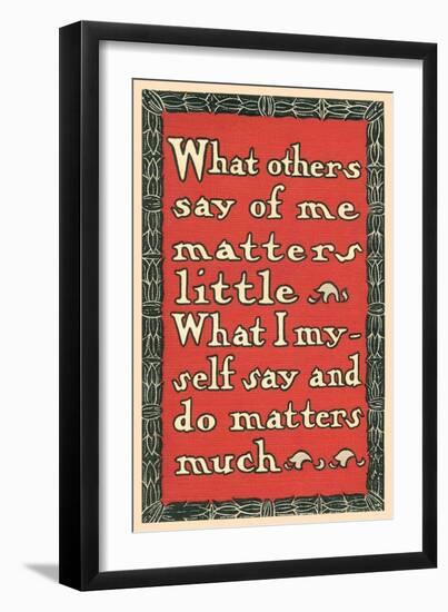 What Others Say of Me-null-Framed Art Print