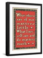 What Others Say of Me-null-Framed Art Print