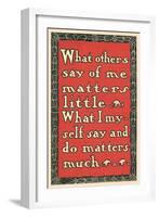 What Others Say of Me-null-Framed Art Print