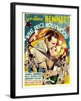 What Price Hollywood?, Neil Hamilton, Constance Bennett on Window Card, 1932-null-Framed Photo