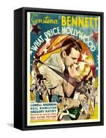What Price Hollywood?, Neil Hamilton, Constance Bennett on Window Card, 1932-null-Framed Stretched Canvas