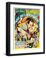 What Price Hollywood?, Neil Hamilton, Constance Bennett on Window Card, 1932-null-Framed Photo