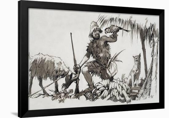 What Really Happened: the Real Robinson Crusoe, 1964-John Millar Watt-Framed Giclee Print