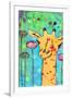 What's Up Giraffe-Jennifer McCully-Framed Giclee Print